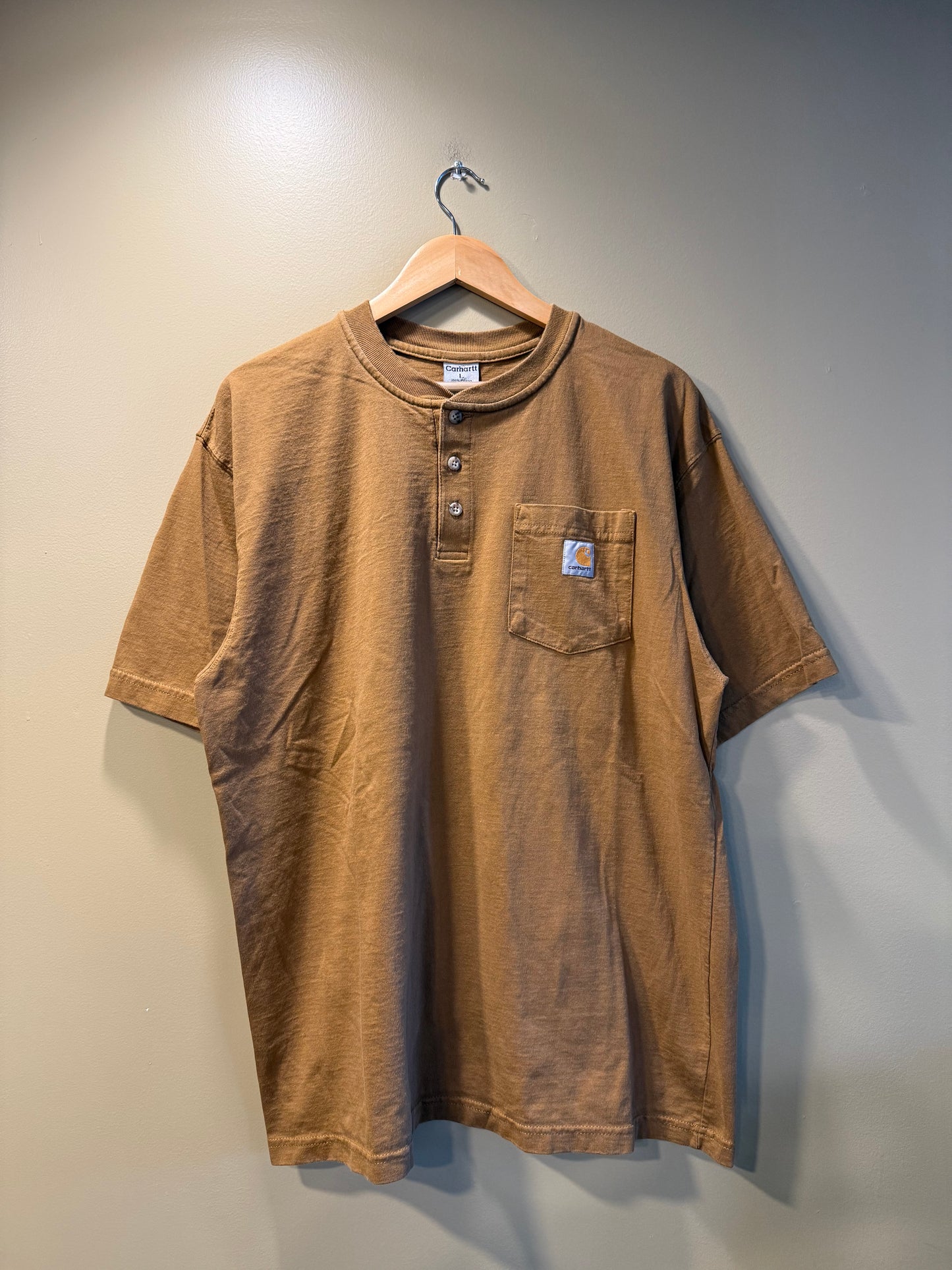 Vintage Carhartt Dark Tan Pocket T-Shirt- L