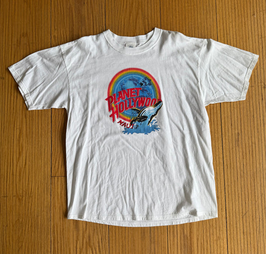 Vintage Planet Hollywood Maui Whale Rainbow T-Shirt- XL