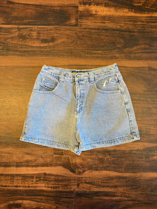 Vintage No Excuses Light Wash Riveted Denim Jean Shorts- 28