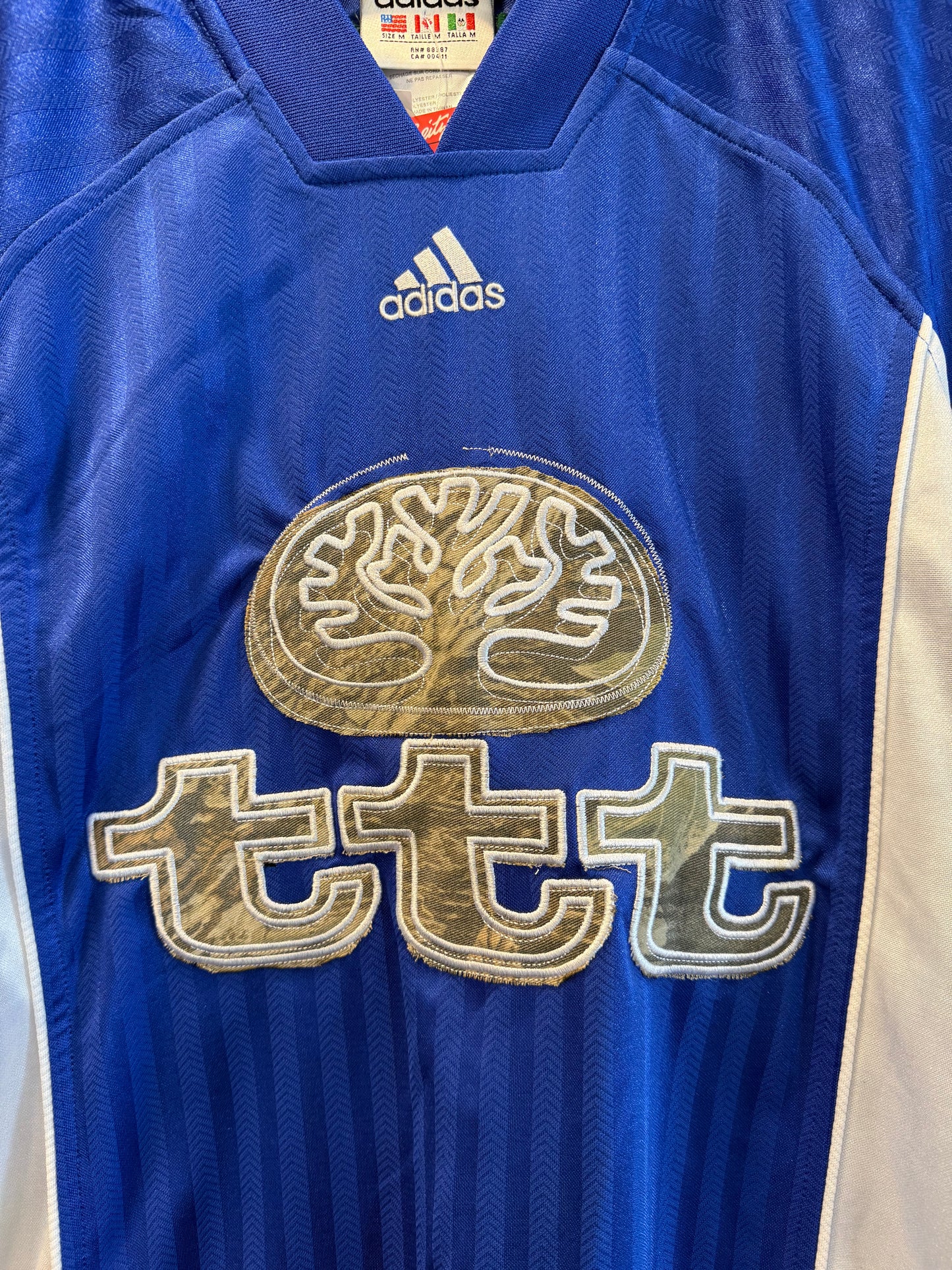 TTT Adidas Blue Embroidery Error Football Soccer Jersey- M