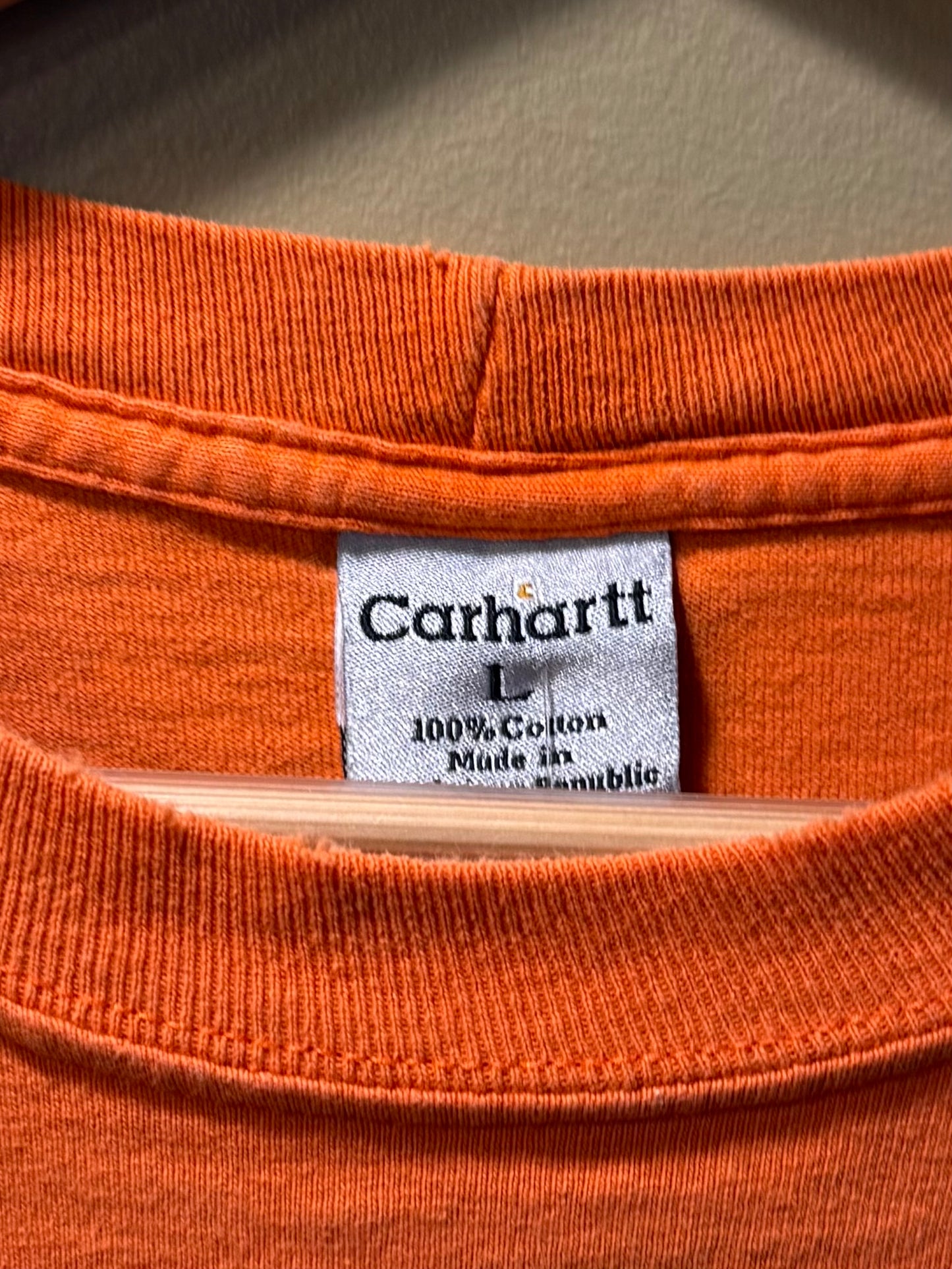 Vintage Carhartt Orange Graphic T-Shirt- XL