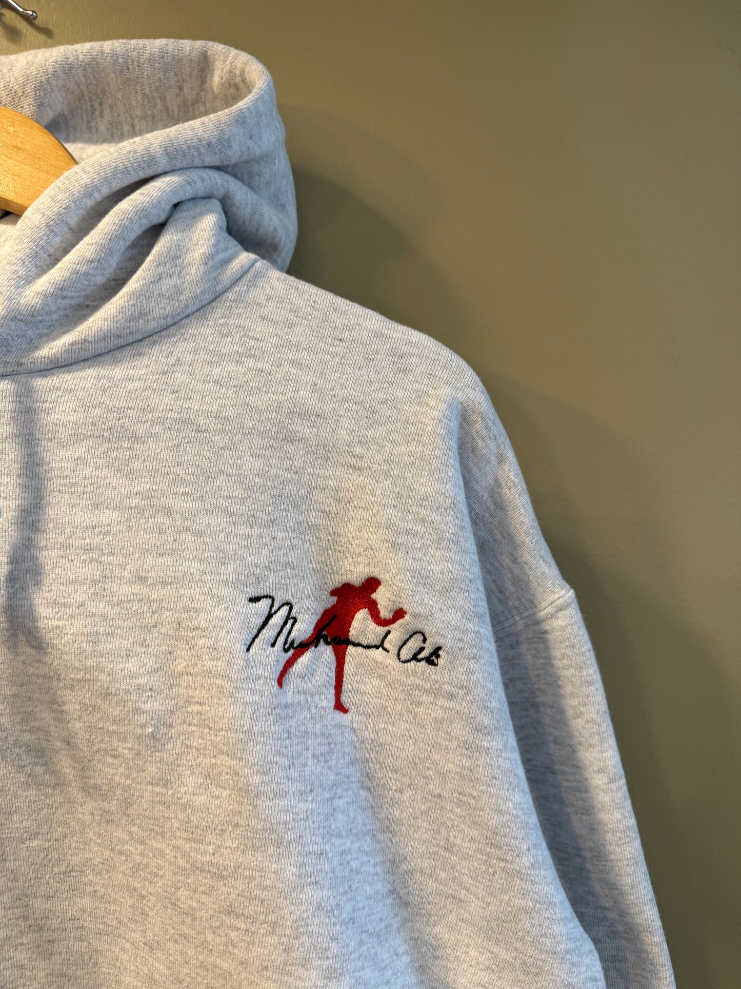 Vintage Nutmeg Muhammad Ali Gray Hoodie Sweatshirt- L