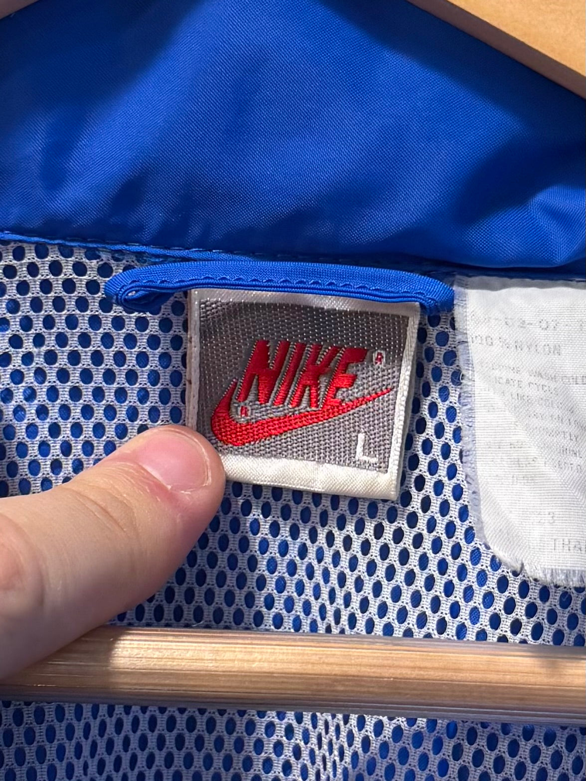 Vintage Nike Blue Zip-Up Windbreaker Jacket- L