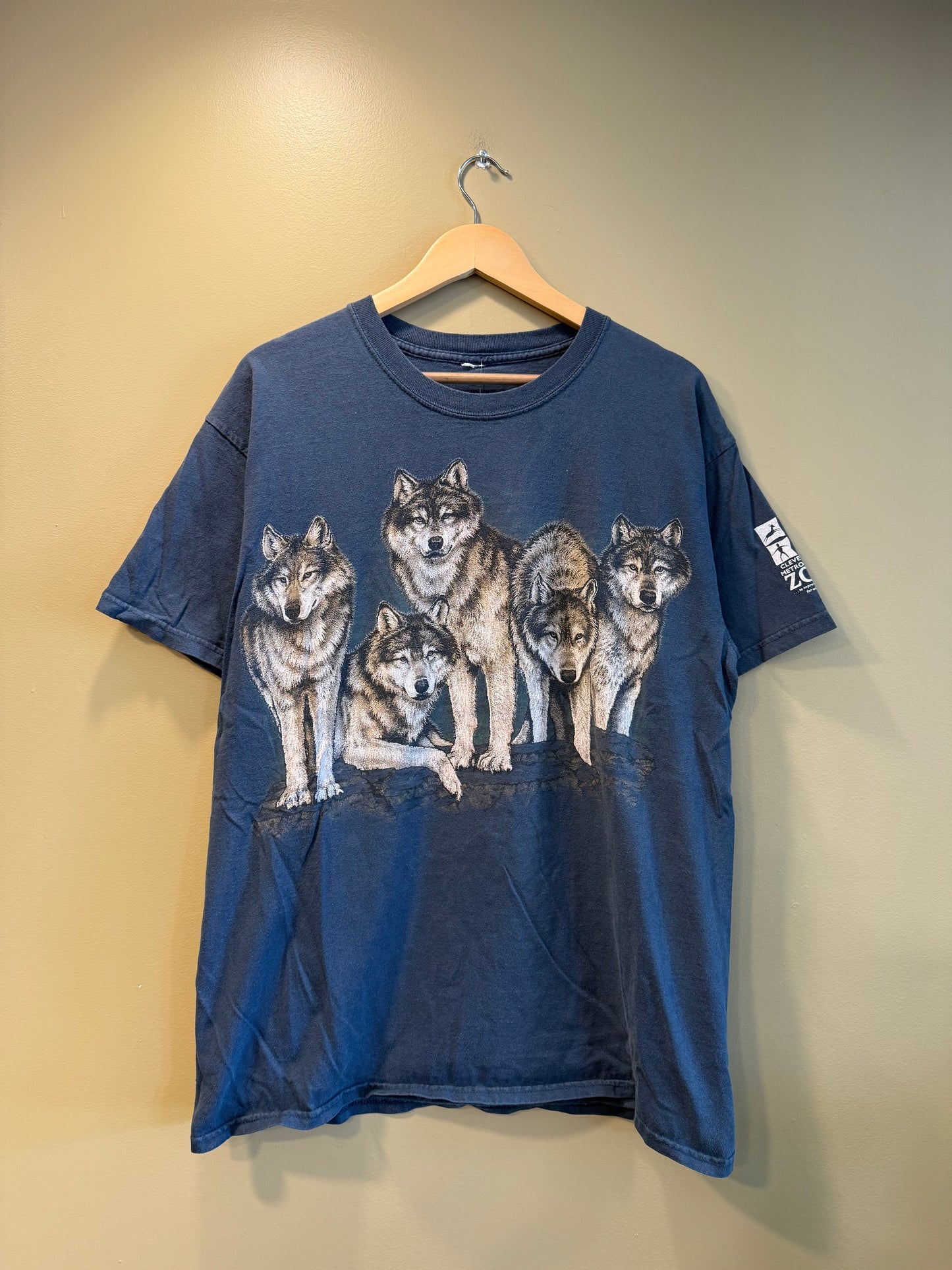 Vintage Wolf Pack Cleveland Metroparks Blue T-Shirt- L