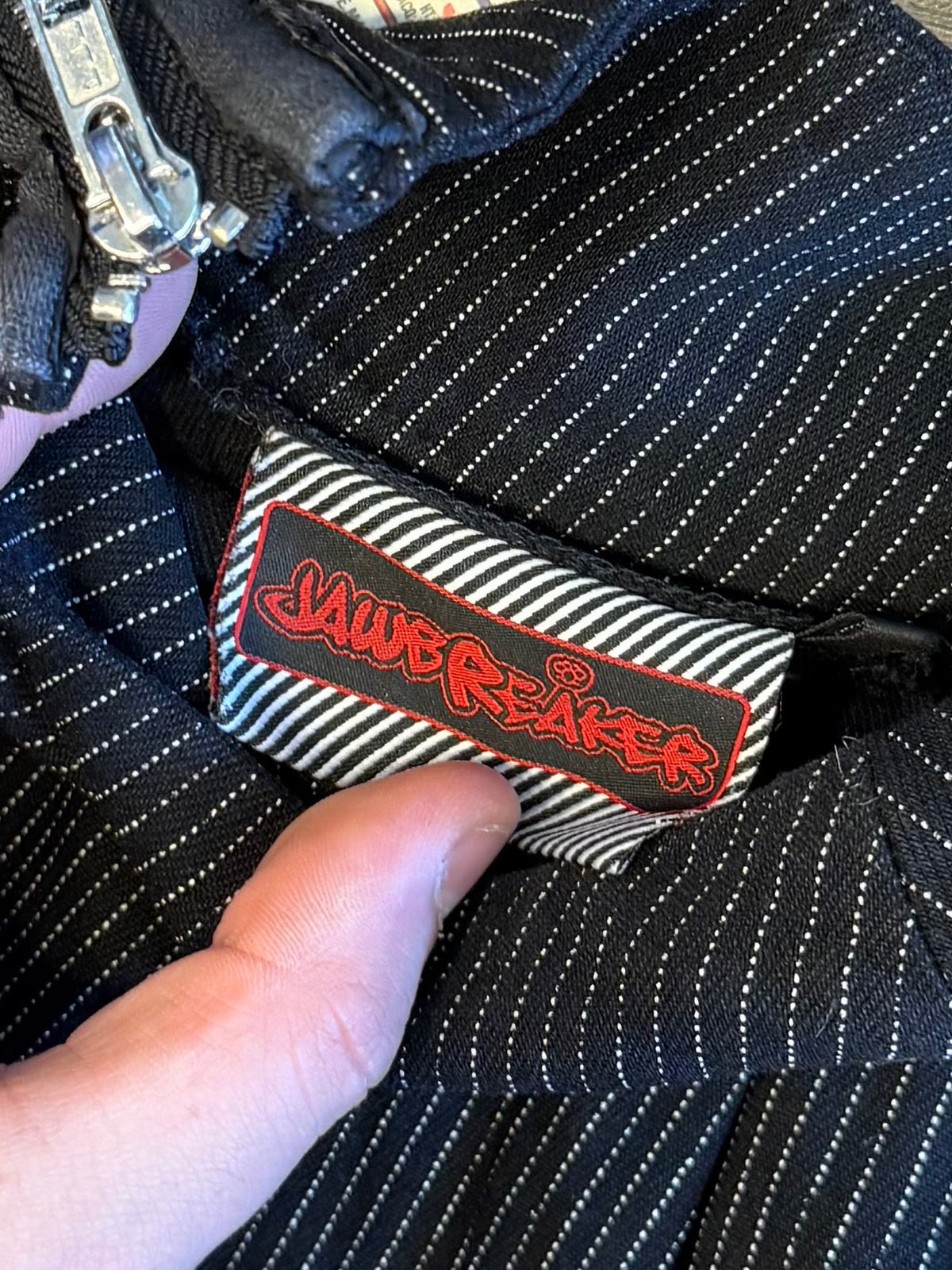 Vintage Jawbreaker Black Pinstripe Skirt- 30