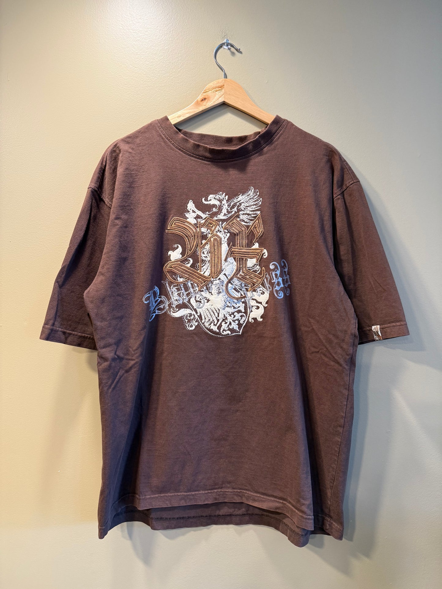 Vintage Y2K Brooklyn Express Brown T-Shirt- M/L