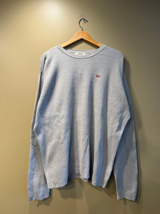 Vintage Polo Ralph Lauren Jeans Co. Ribbed Gray Sweater- L