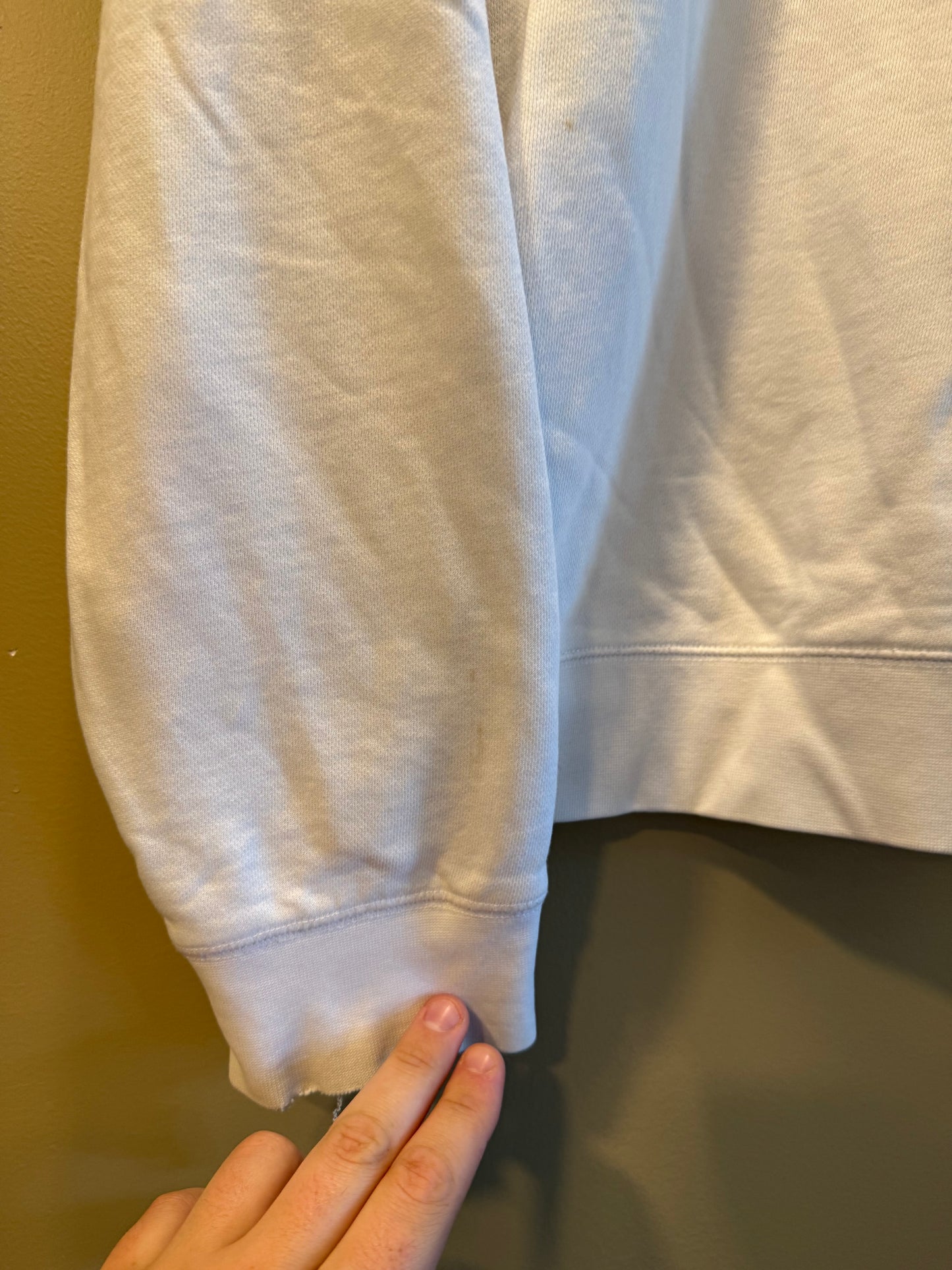 Vintage Old Navy White Quarter-Zip Sweatshirt- XXL