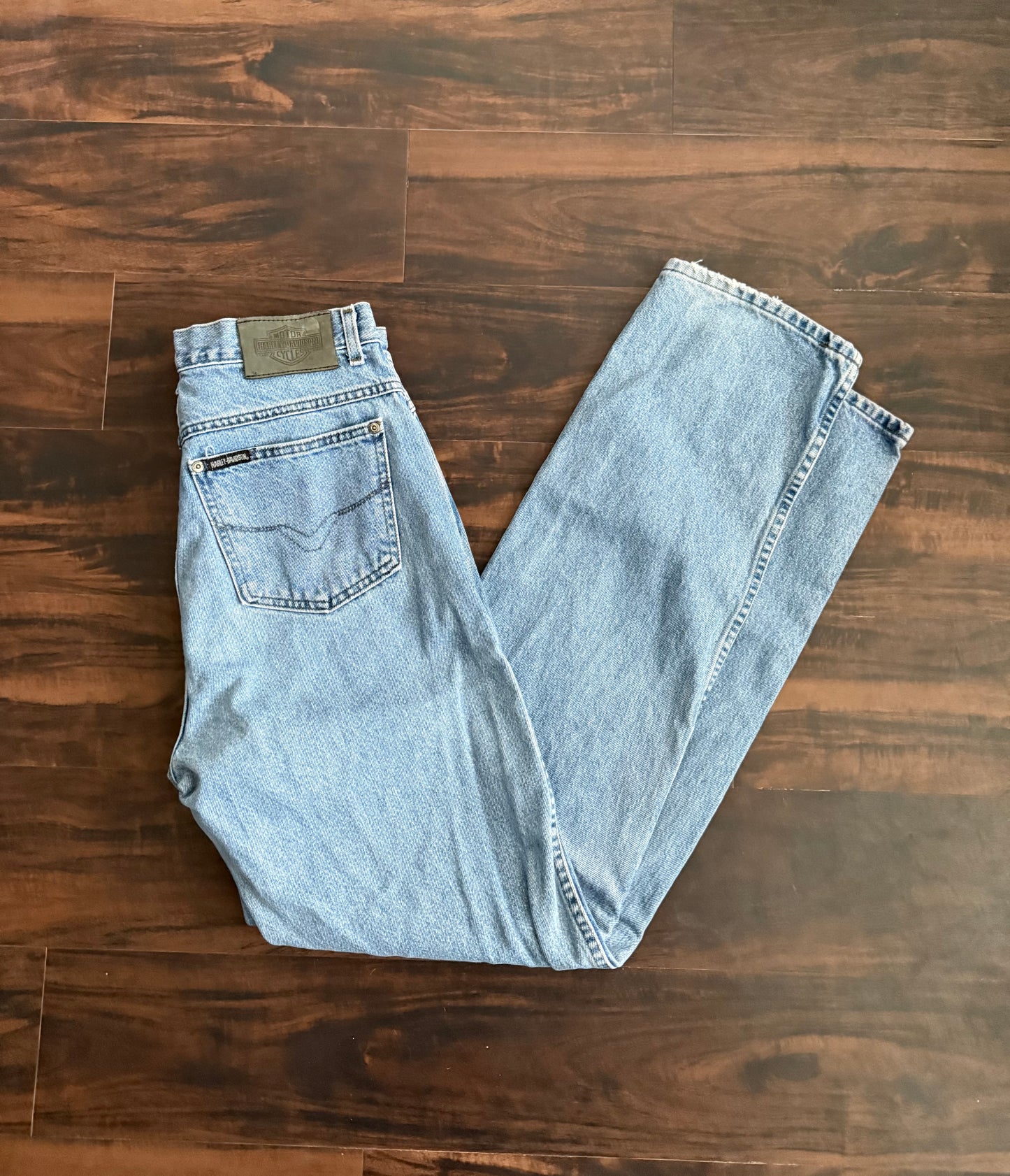 Vintage Harley Davidson Light Wash Denim Jeans- 32x36