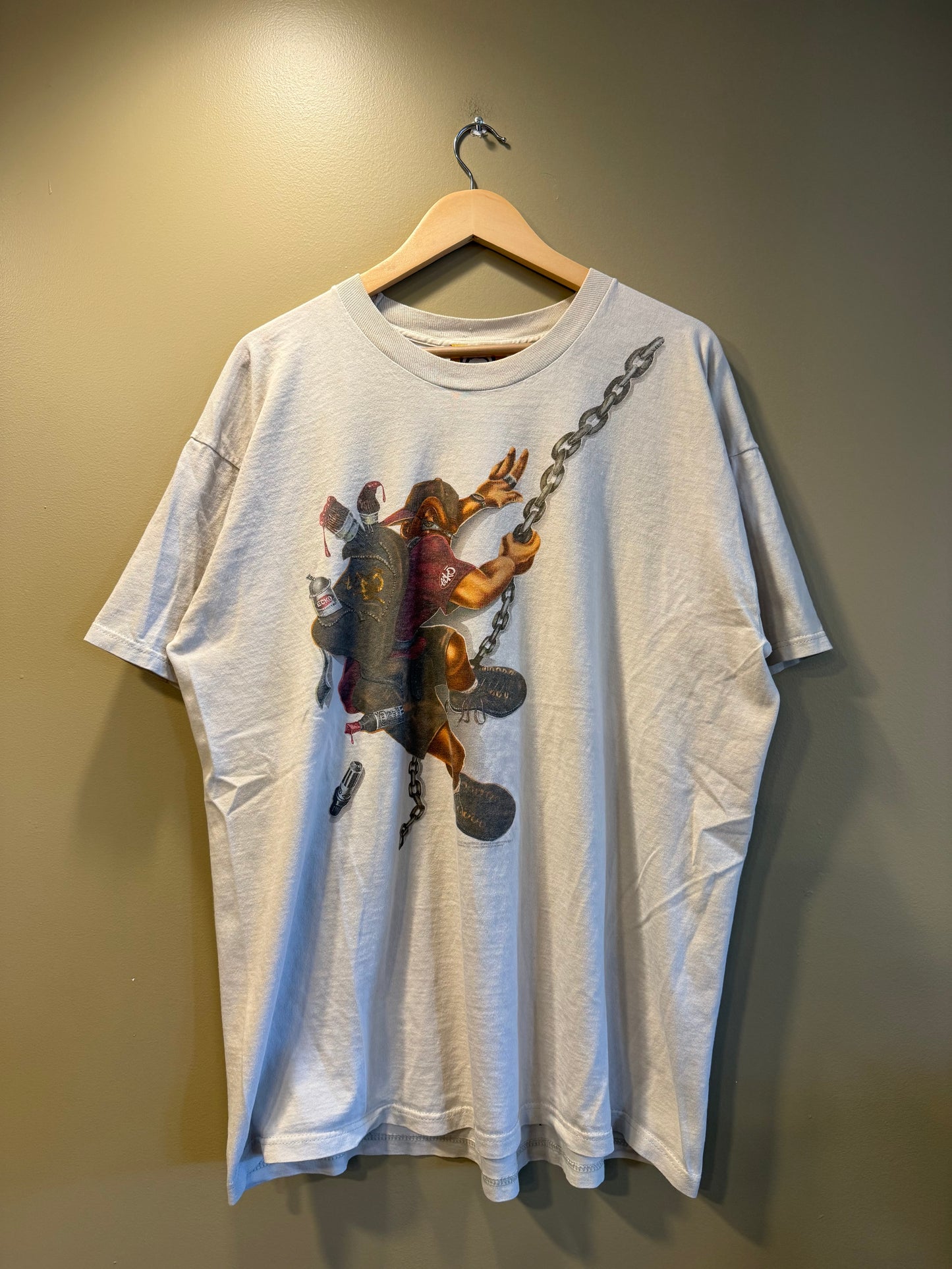 Vintage Ecko Unlimited Graffiti Burglar & Lock T-Shirt- XL