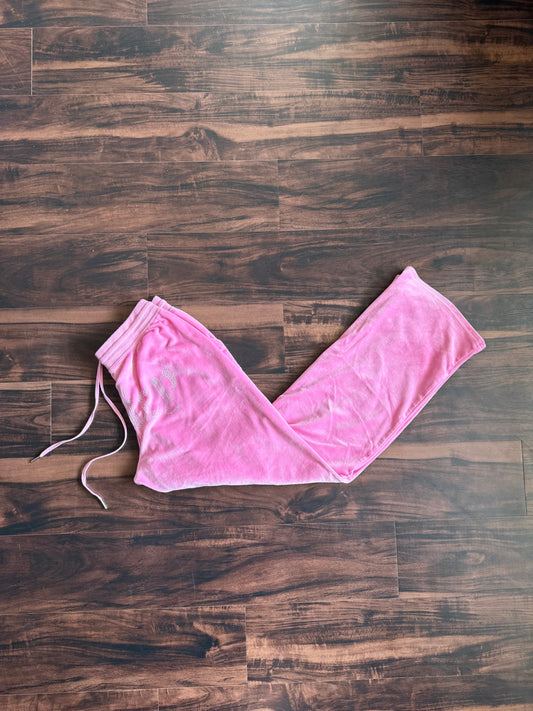 Vintage Juicy Couture Pink Velour Track Pants- 28x31