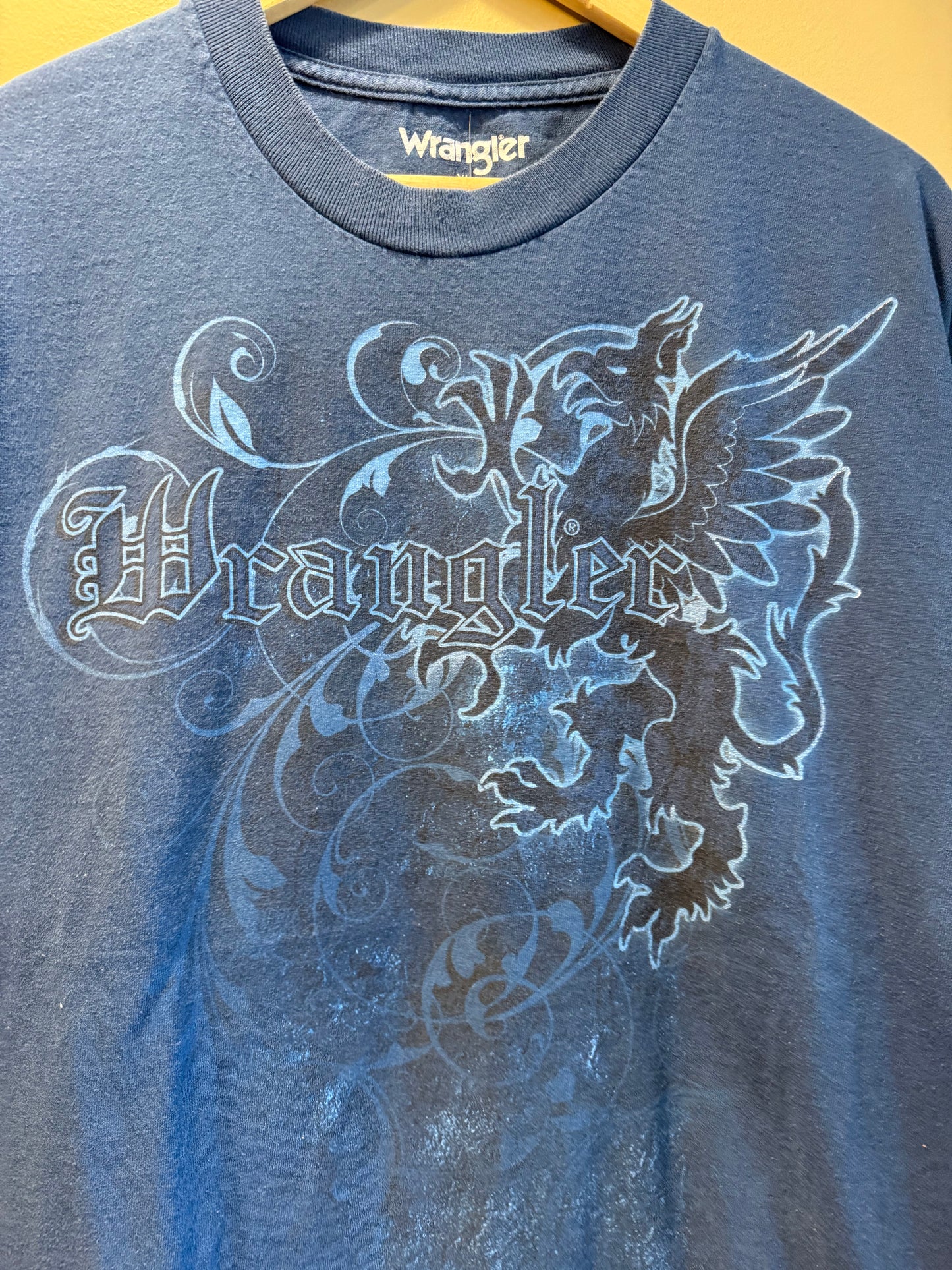 Vintage Y2K Wrangler Rodeo Blue T-Shirt- XL