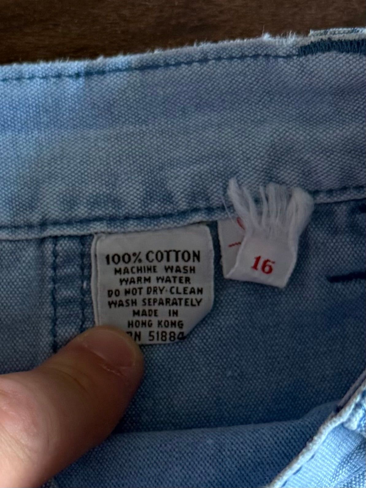 Vintage 70s Patagonia Women’s Light Blue Stand-Up Shorts- 28