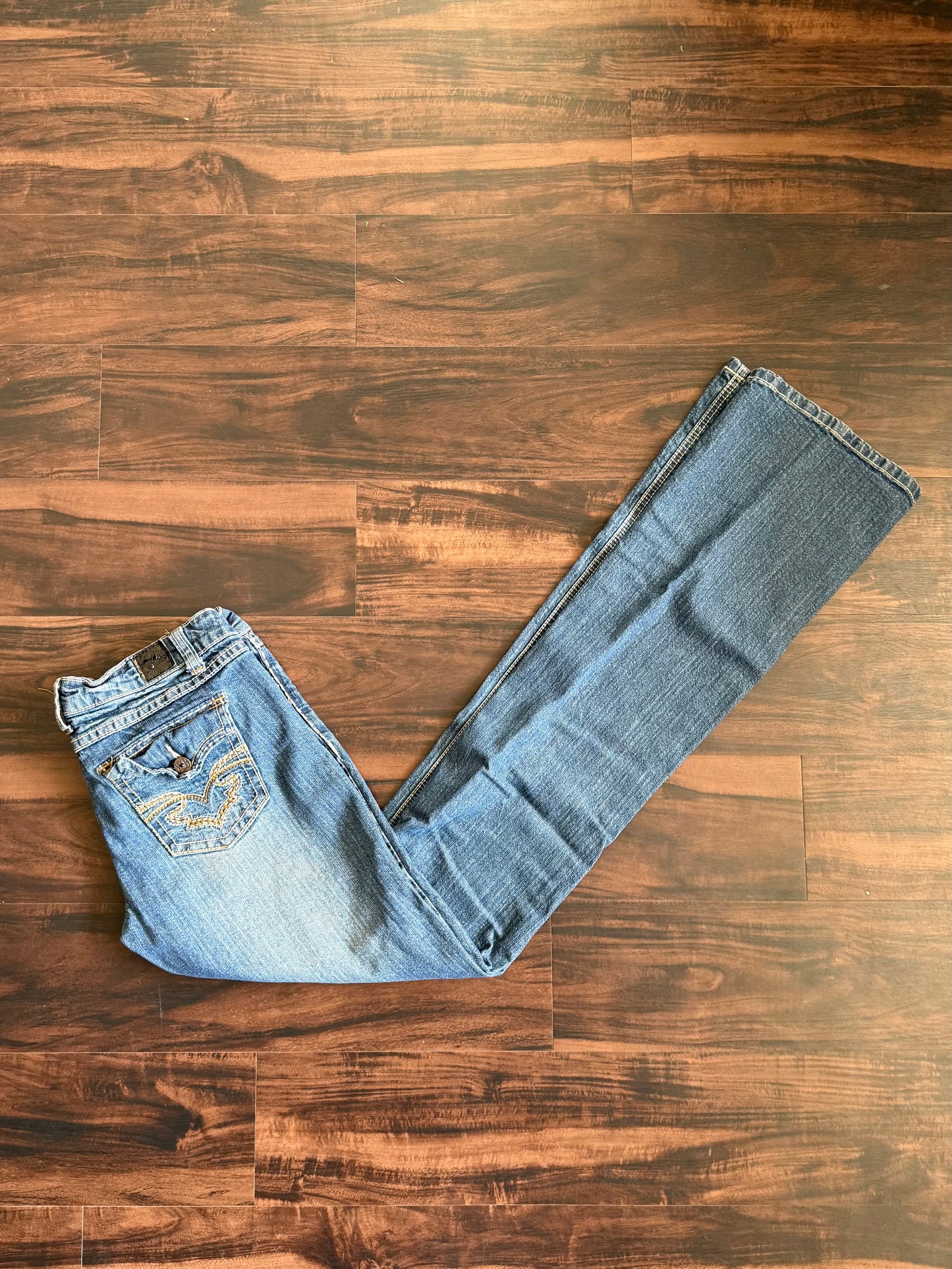 Vintage Y2K Royal Blue Flared Denim Jeans- 32x40