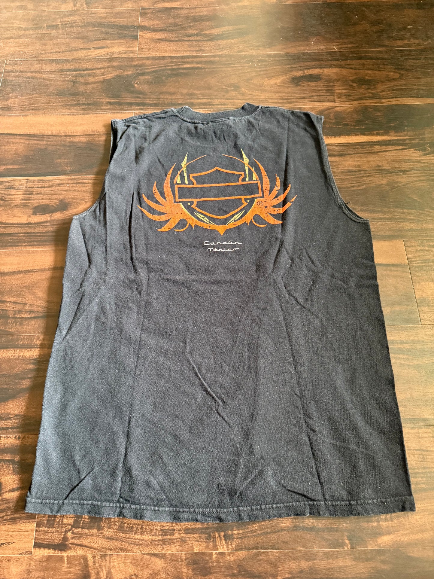 Vintage Harley Davidson Cancun Mexico Tank Top- L