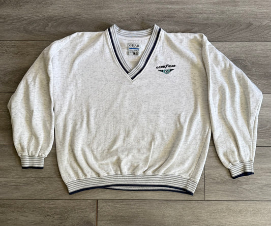 Vintage Goodyear Rubber V-Crewneck Sweatshirt- XL