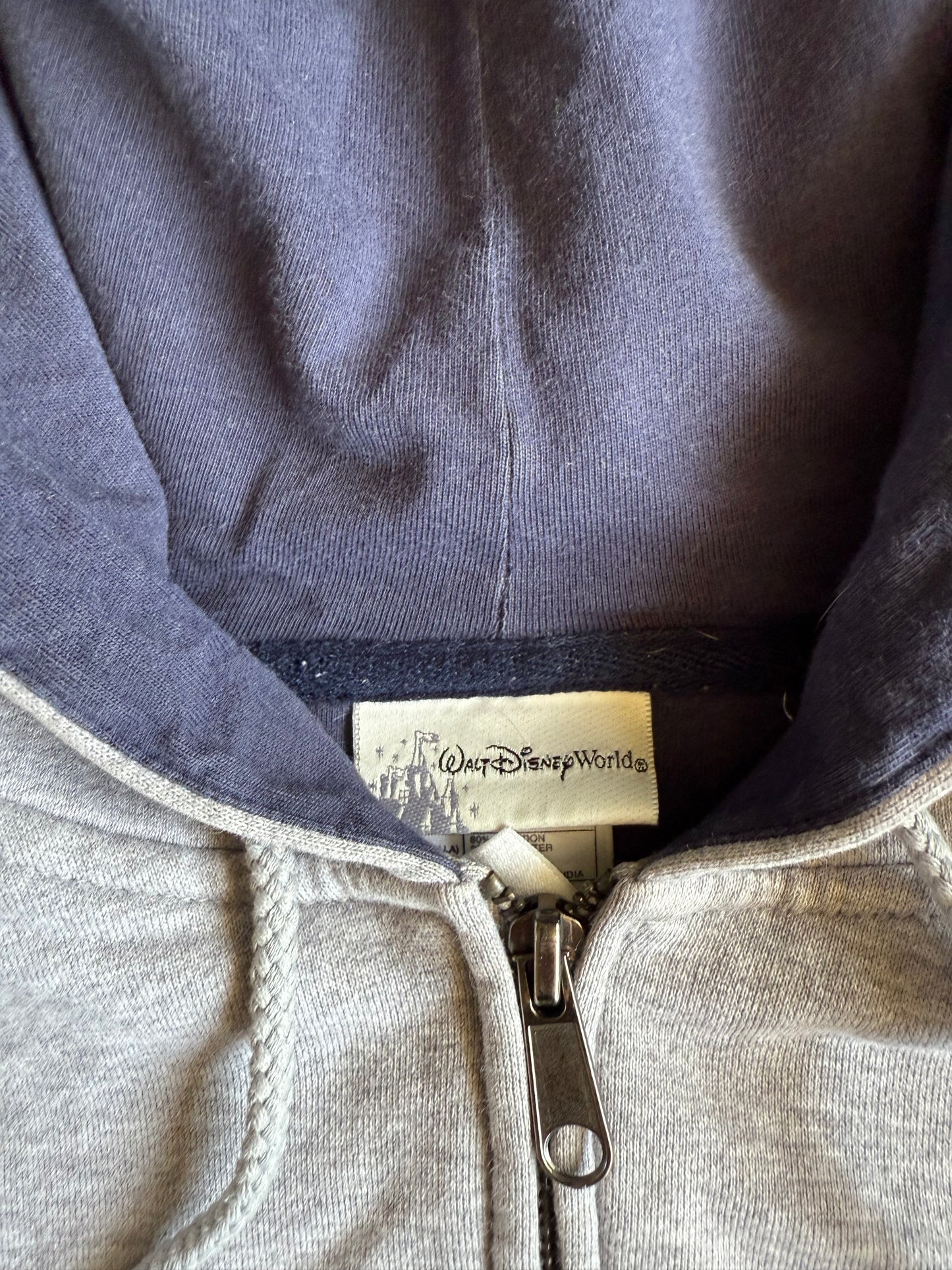 Vintage Walt Disney World Mickey Mouse Zip-Up Hoodie Sweatshirt- XXL