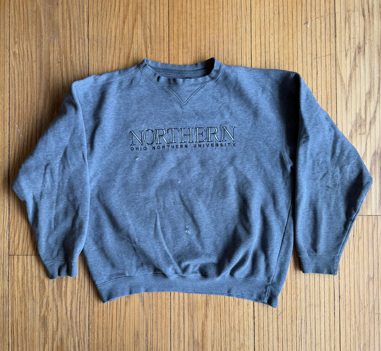 Vintage Ohio Northern University Distressed Crewneck Sweatshirt- L