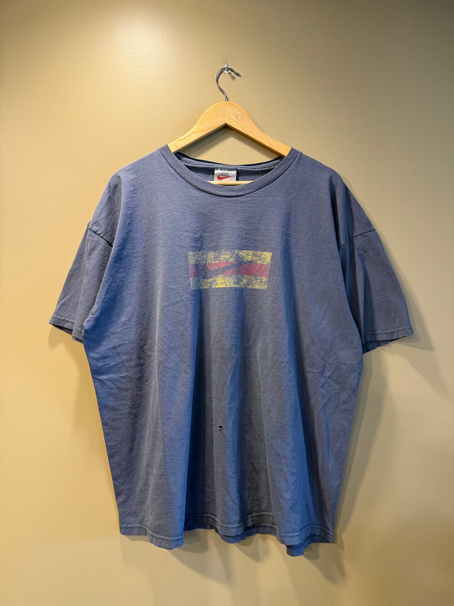 Vintage Nike Big Swoosh Blue T-Shirt- XL