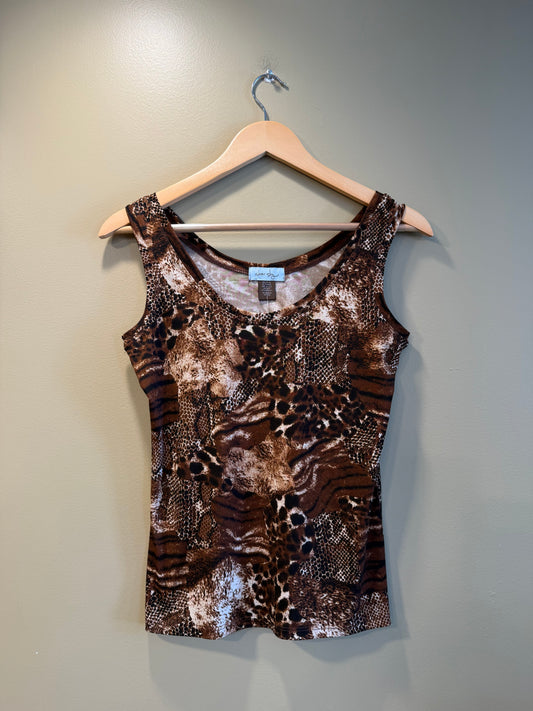 Vintage Clear Sky Animal Print Tank Top- S