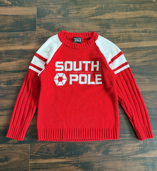 Vintage South Pole Y2K Red & White Sweater- S