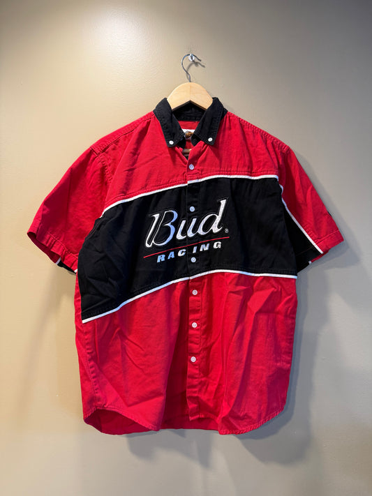 Vintage Budweiser Racing Dale Earnhardt Jr. Button-Up Shirt- M