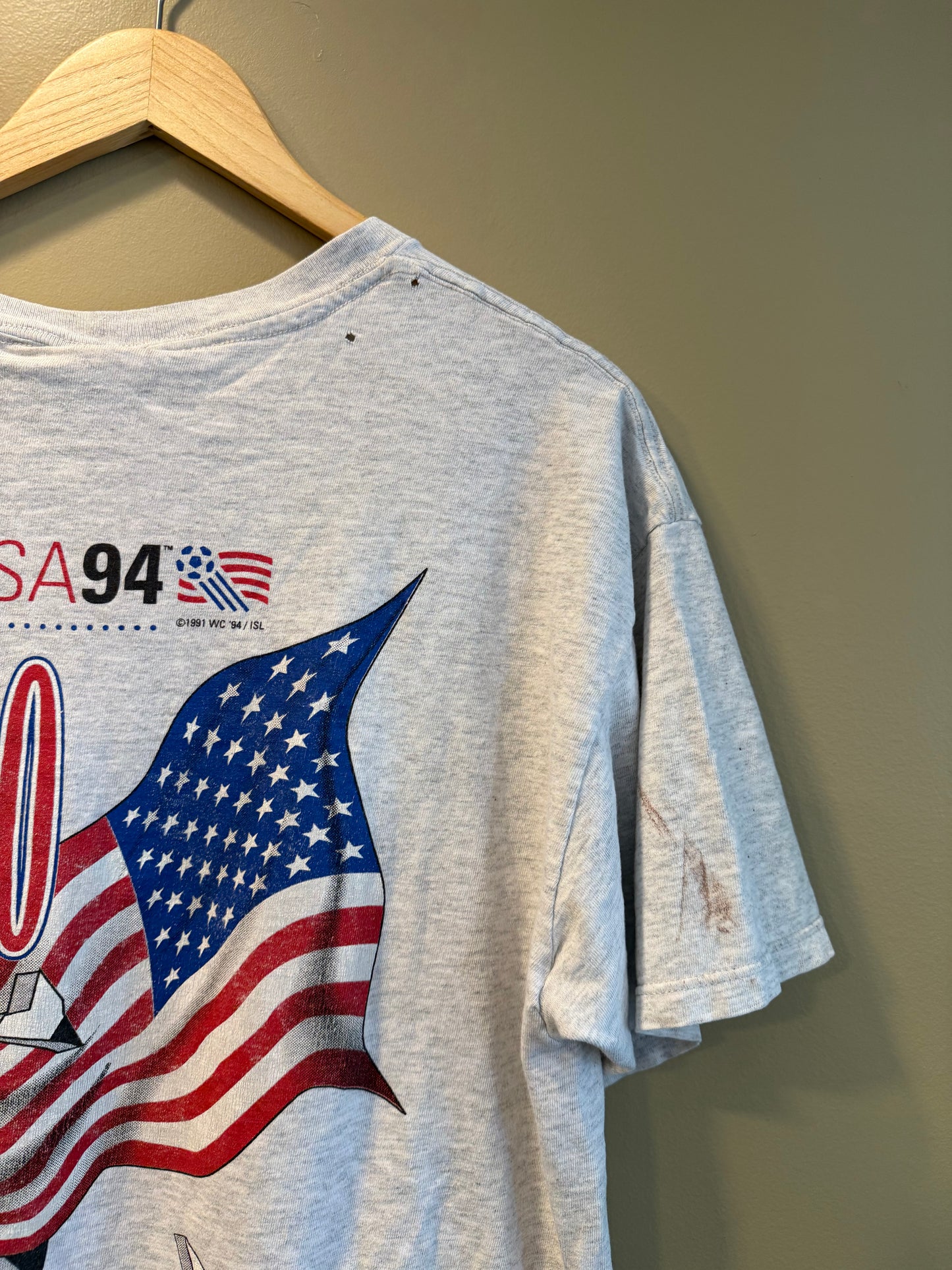 Vintage United States World Cup 94 Heavily Distressed T-Shirt- XL