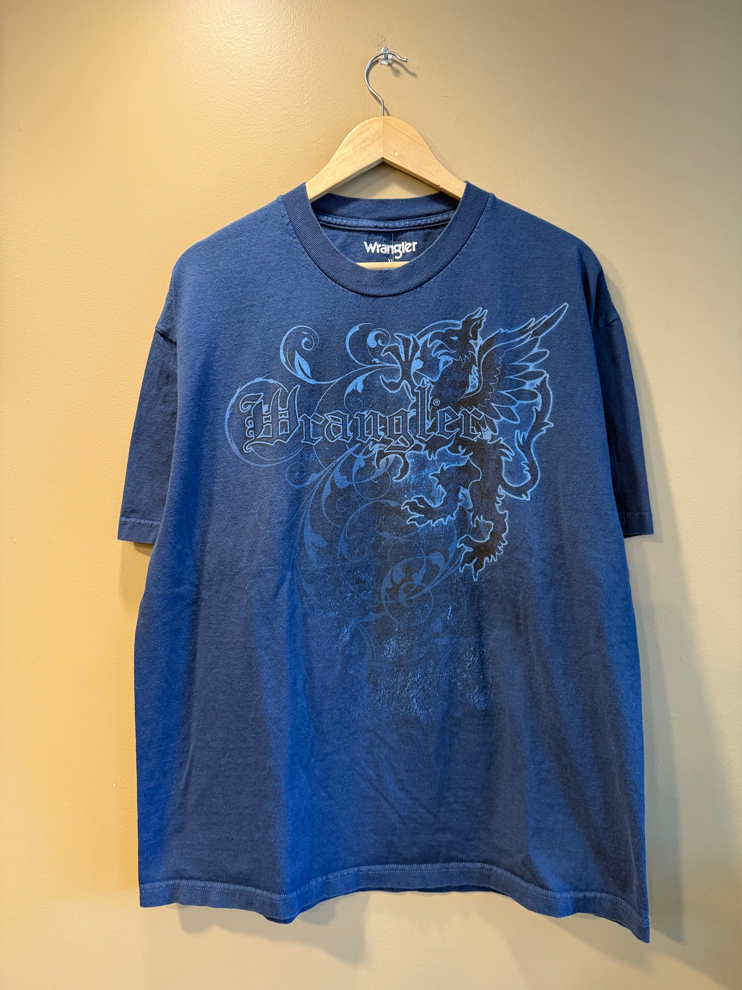 Vintage Y2K Wrangler Rodeo Blue T-Shirt- XL