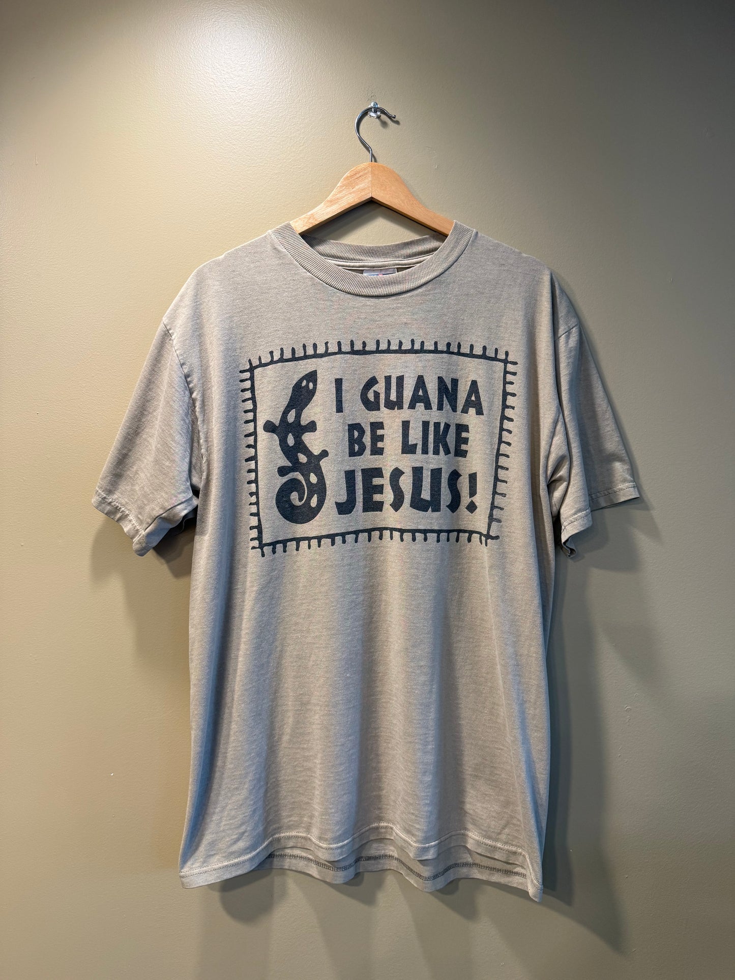 Vintage Iguana Be Like Jesus T-Shirt- L