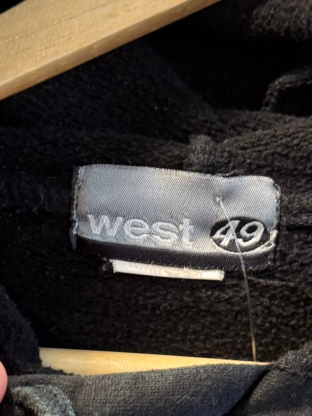 Vintage Y2K West 49 Black Skull Hoodie Sweatshirt- M