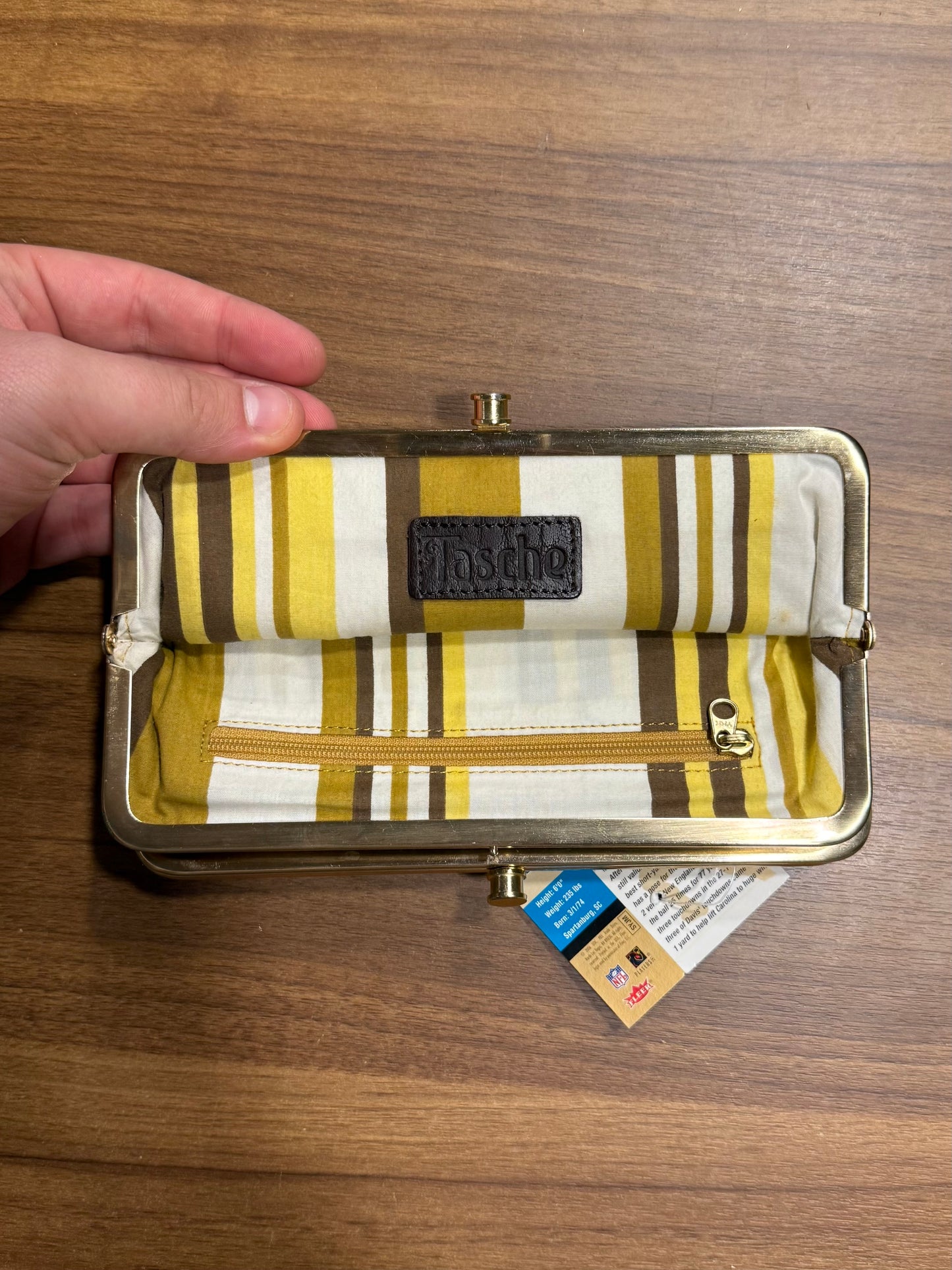 Vintage Tasche Yellow Leather Wallet