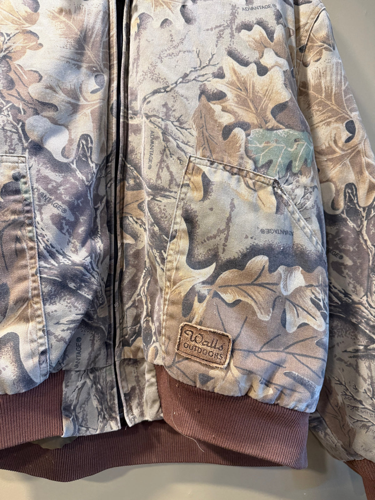 Vintage Walls Outdoors Tree Camo Heavyweight Work Jacket- L