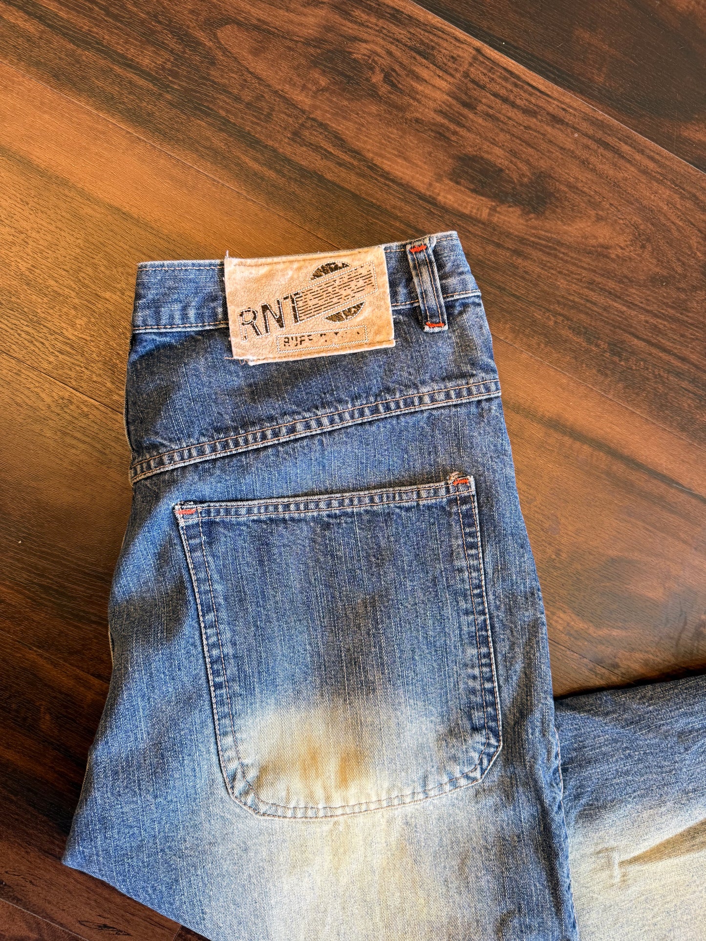 Vintage Ruff & Tuff Light Wash Embroidered Streetwear Baggy Jeans- 34x31