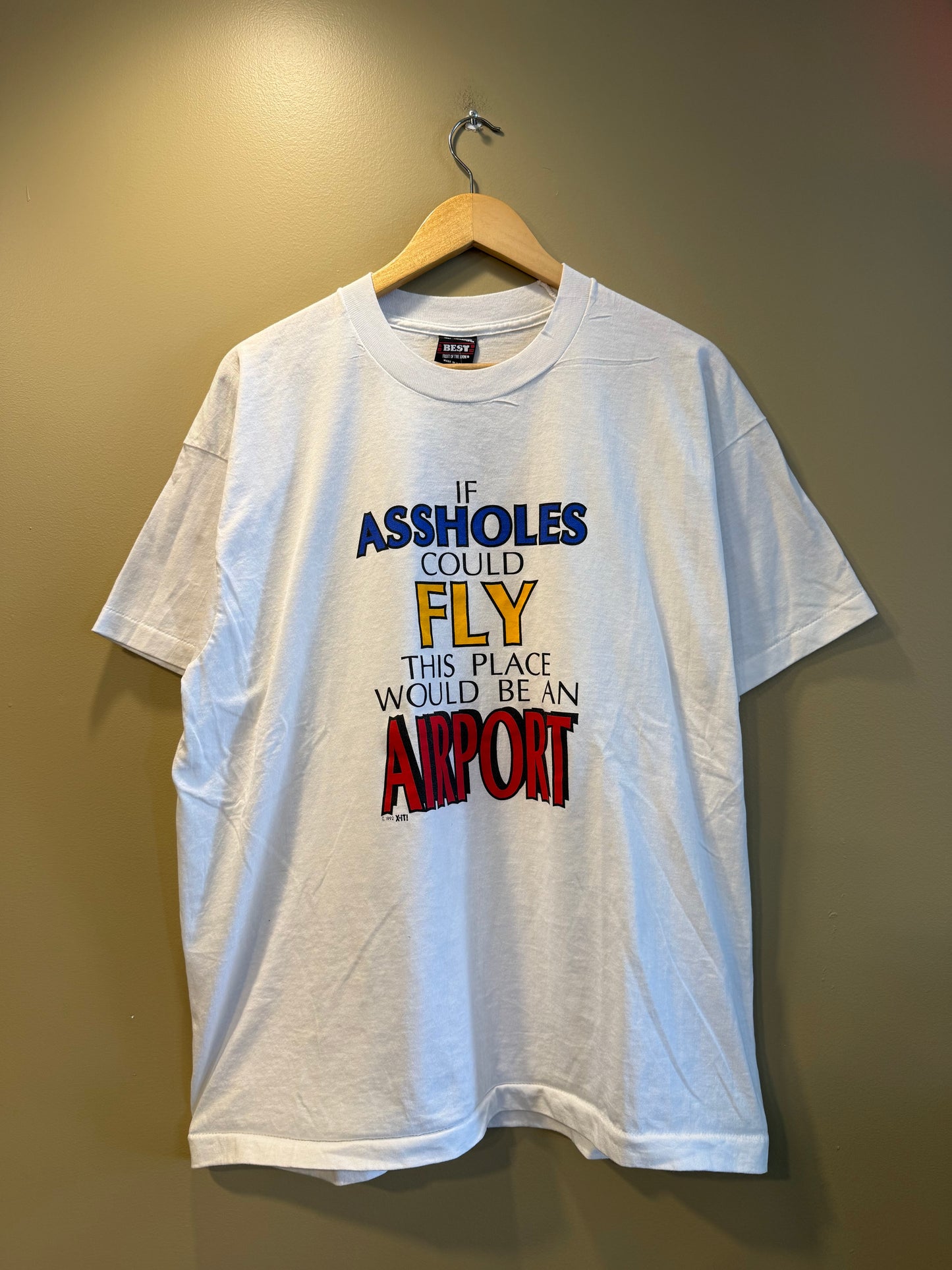 Vintage Asshole Airport T-Shirt- XL