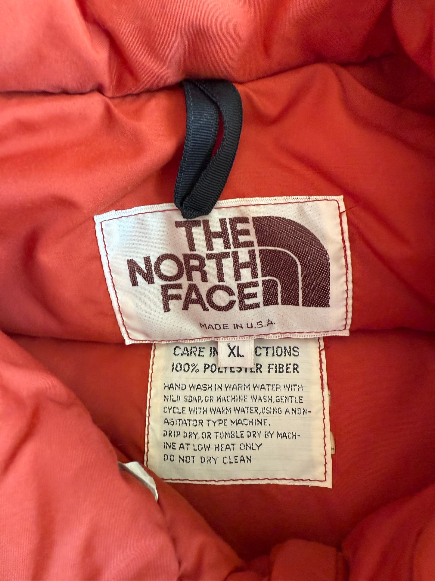 Vintage 1980s The North Face Orange Puffer Nuptse Vest- L