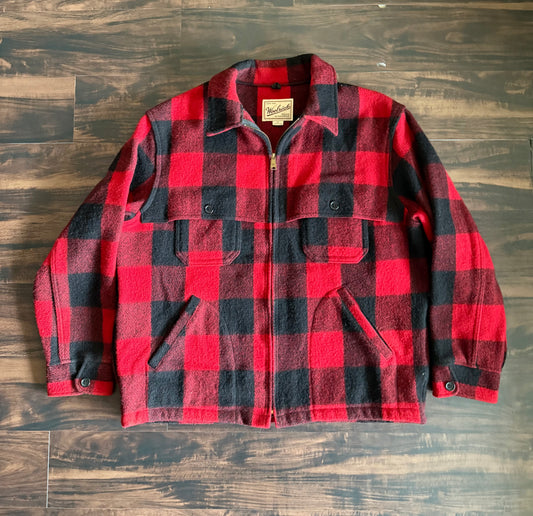 Vintage Woolrich Red Checker Outdoors Wool Flannel Jacket- XL
