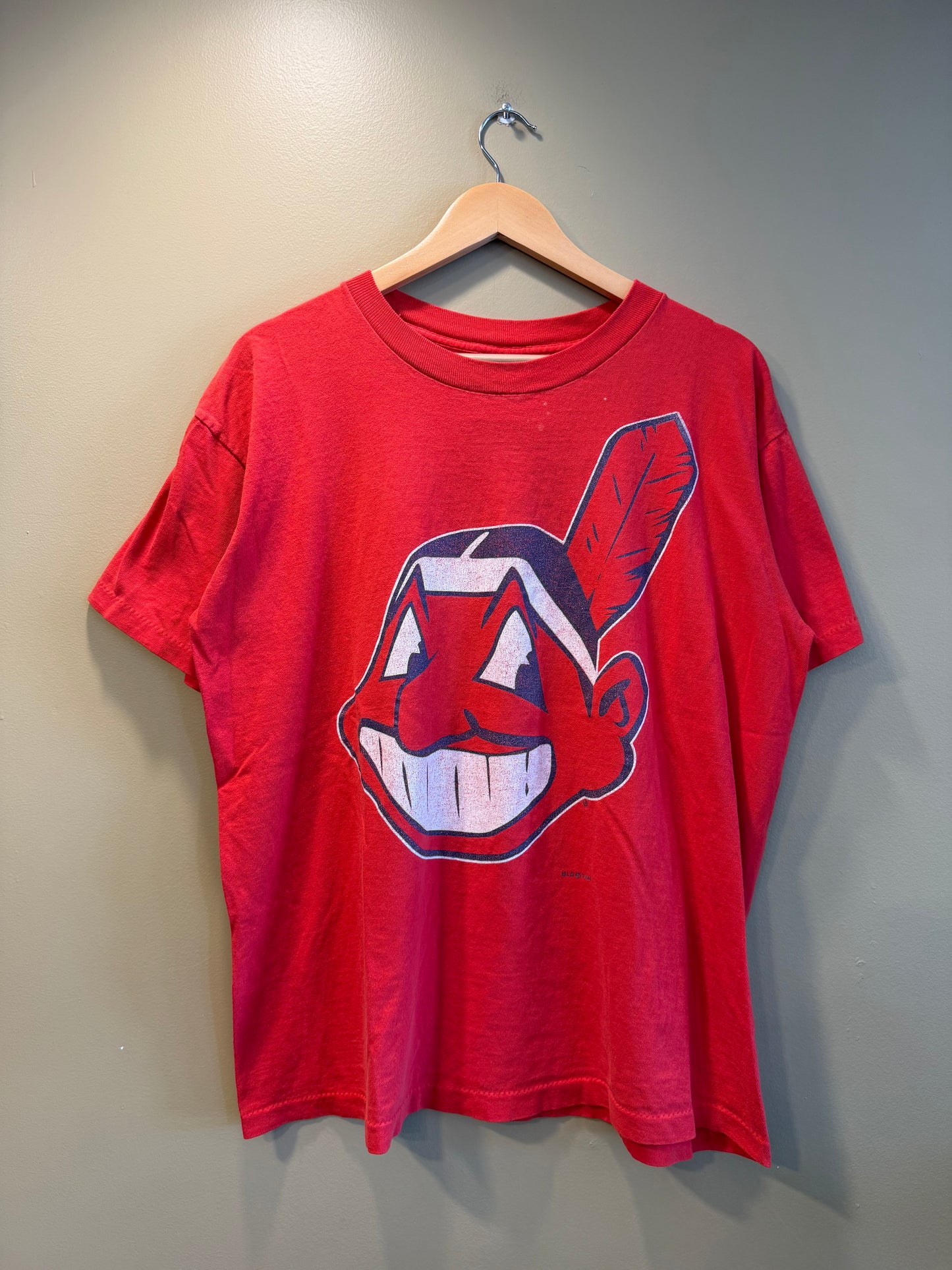 Vintage Cleveland Indians Red Big Chief Wahoo T-Shirt- L