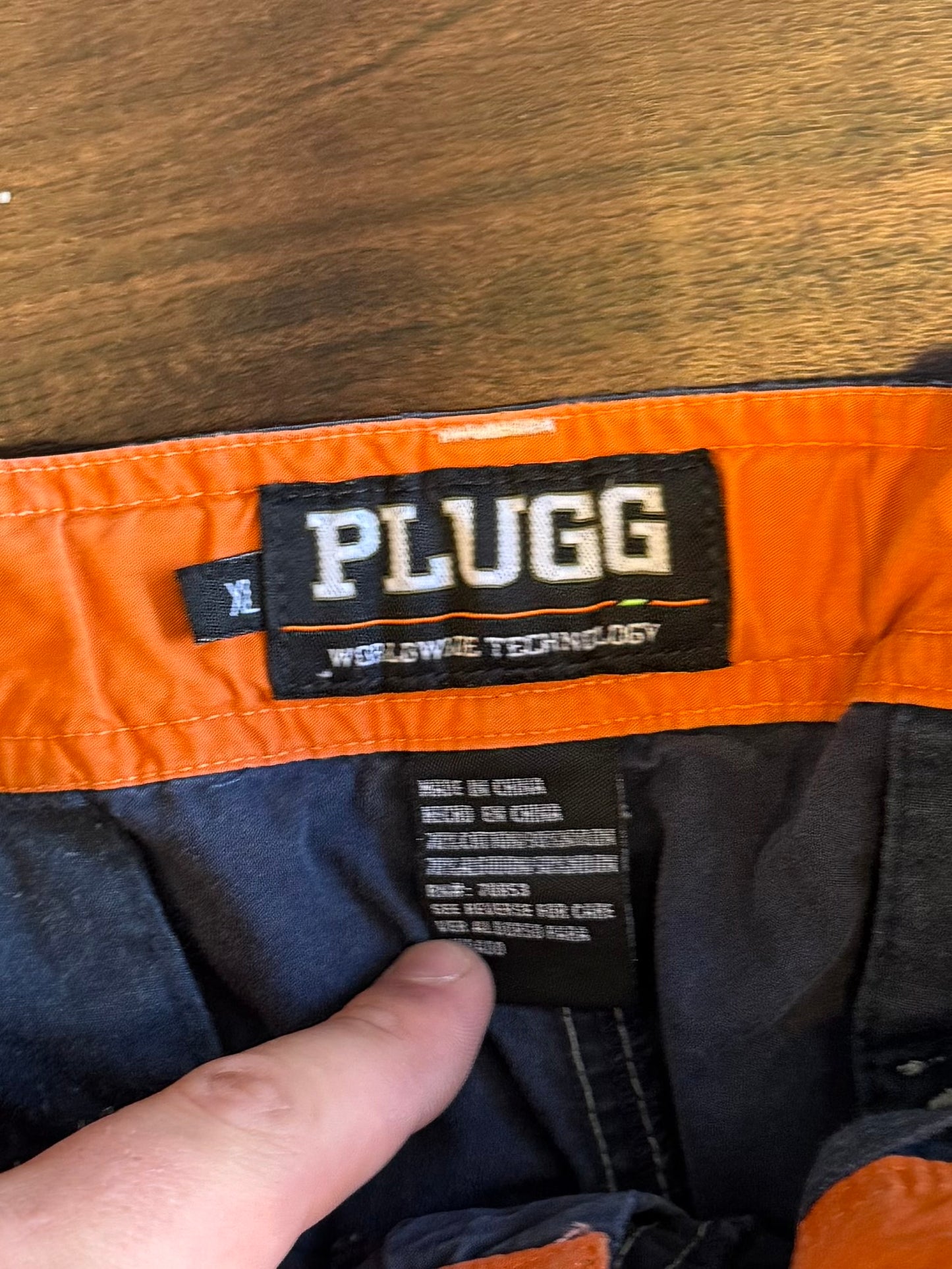Vintage Plugg Navy Blue Cotton/Nylon Cargo Shorts- 36