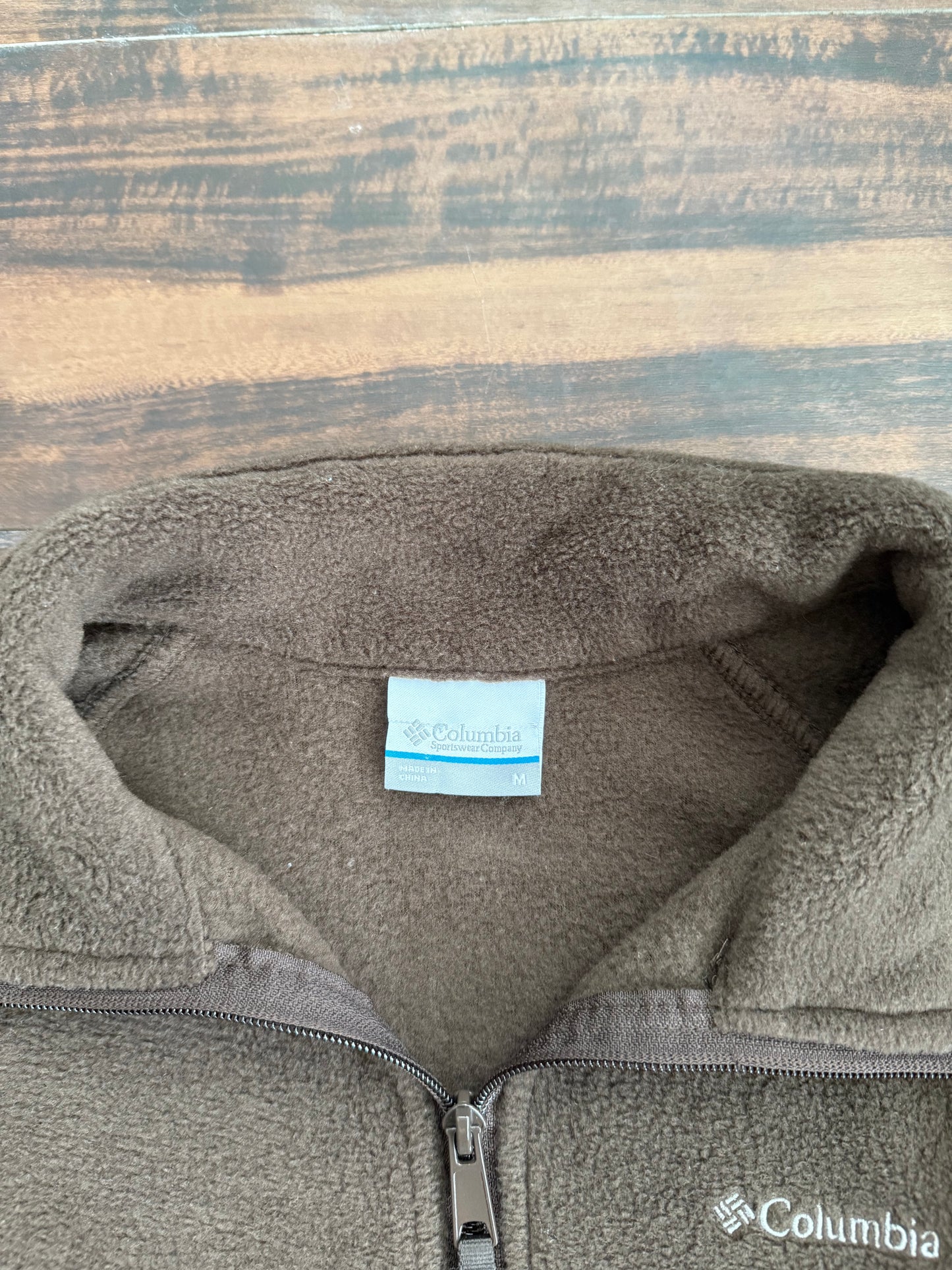 Vintage Columbia Brown Fuzzy Fleece Jacket- M