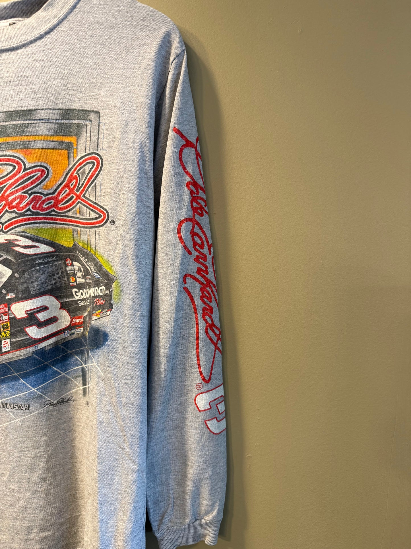 Vintage Dale Earnhardt NASCAR Gray Longsleeve T-Shirt- M