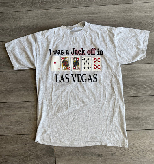 Vintage Las Vegas Jack Off Parody T-Shirt- L
