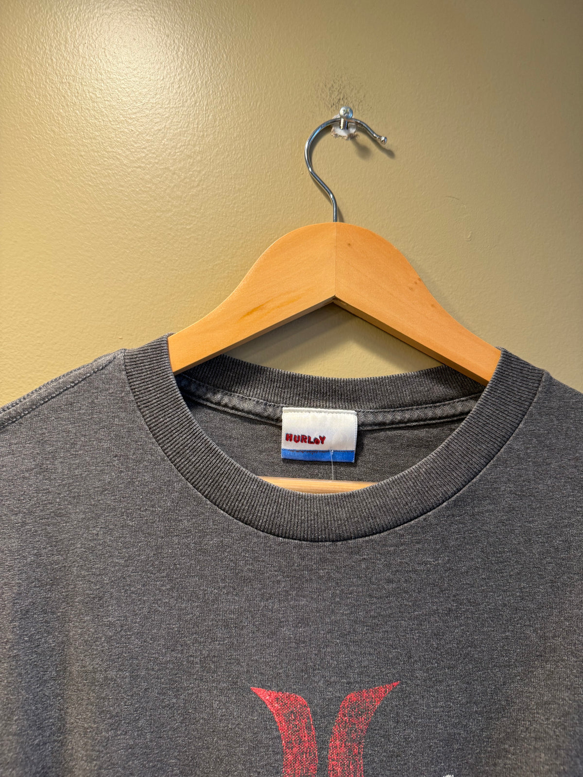 Vintage Hurley Dark Gray Star Logo T-Shirt- M