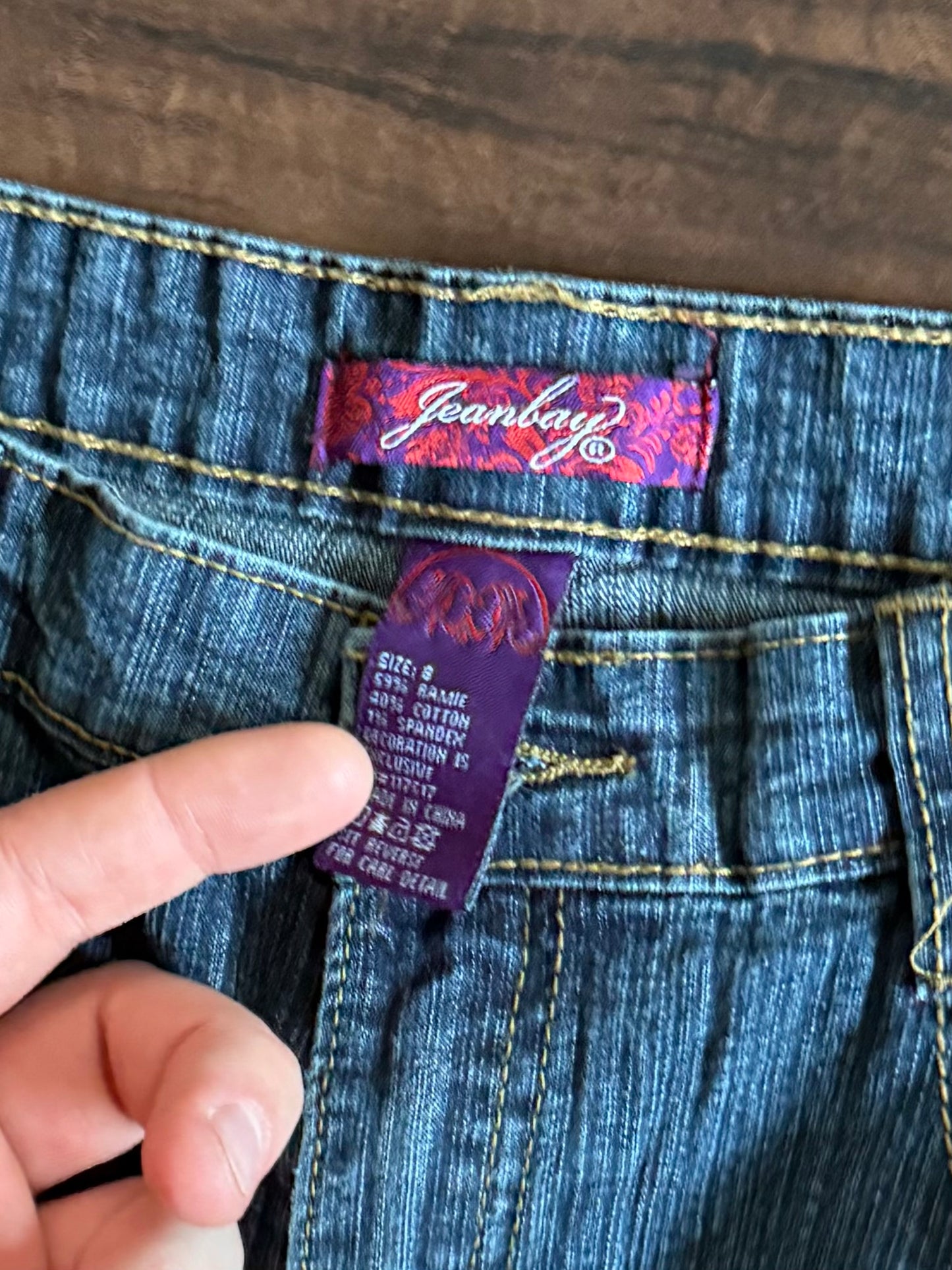 Vintage Y2K JeanBay Stone Encrusted Denim Jeans- 32x31