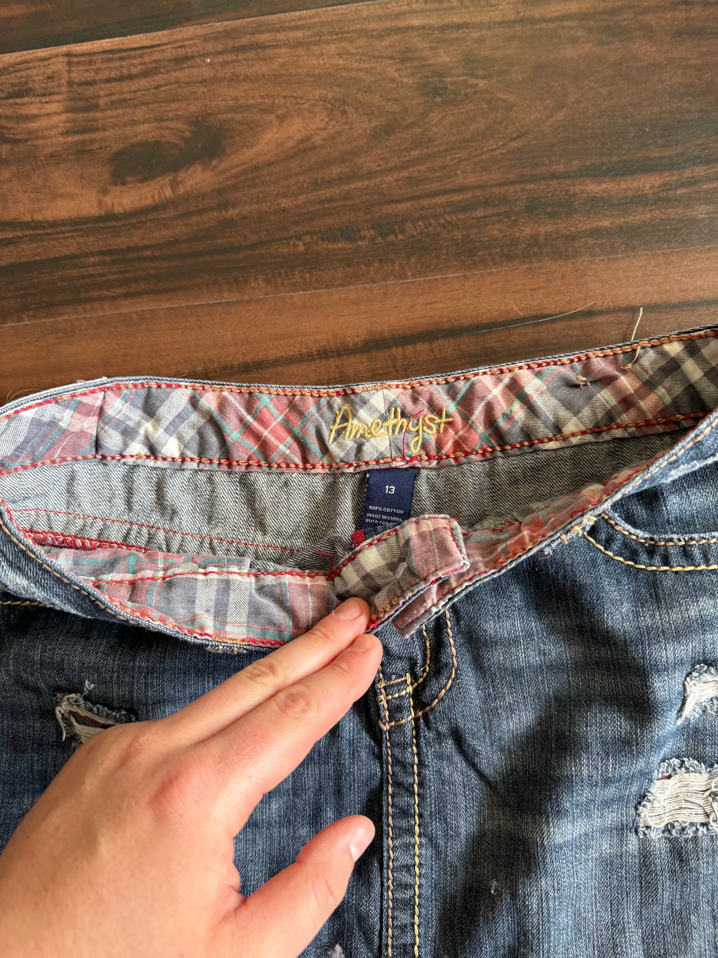 Vintage Y2K Amethyst Denim Skirt- 34