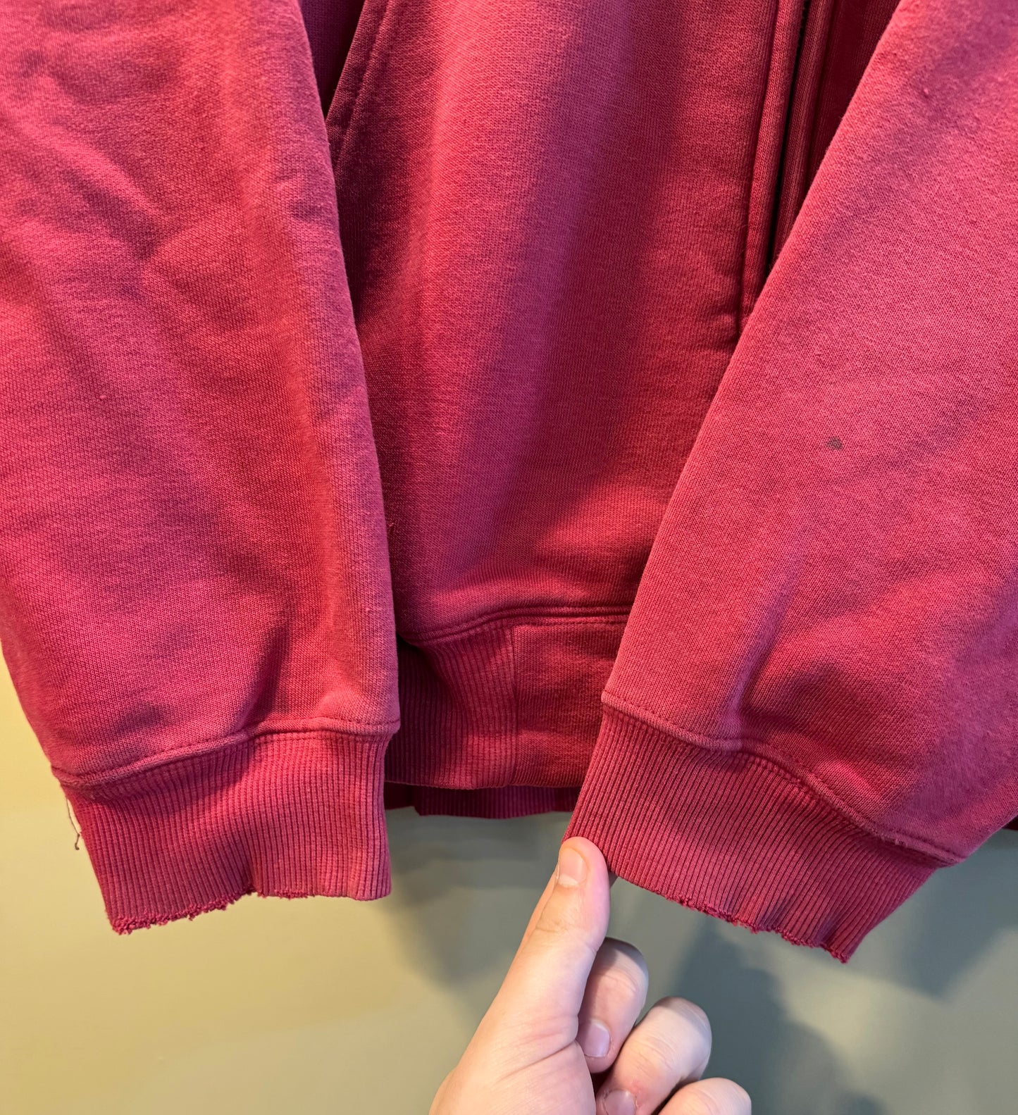 Vintage Carhartt Heavyweight Red Zip-Up Hoodie Sweatshirt- L