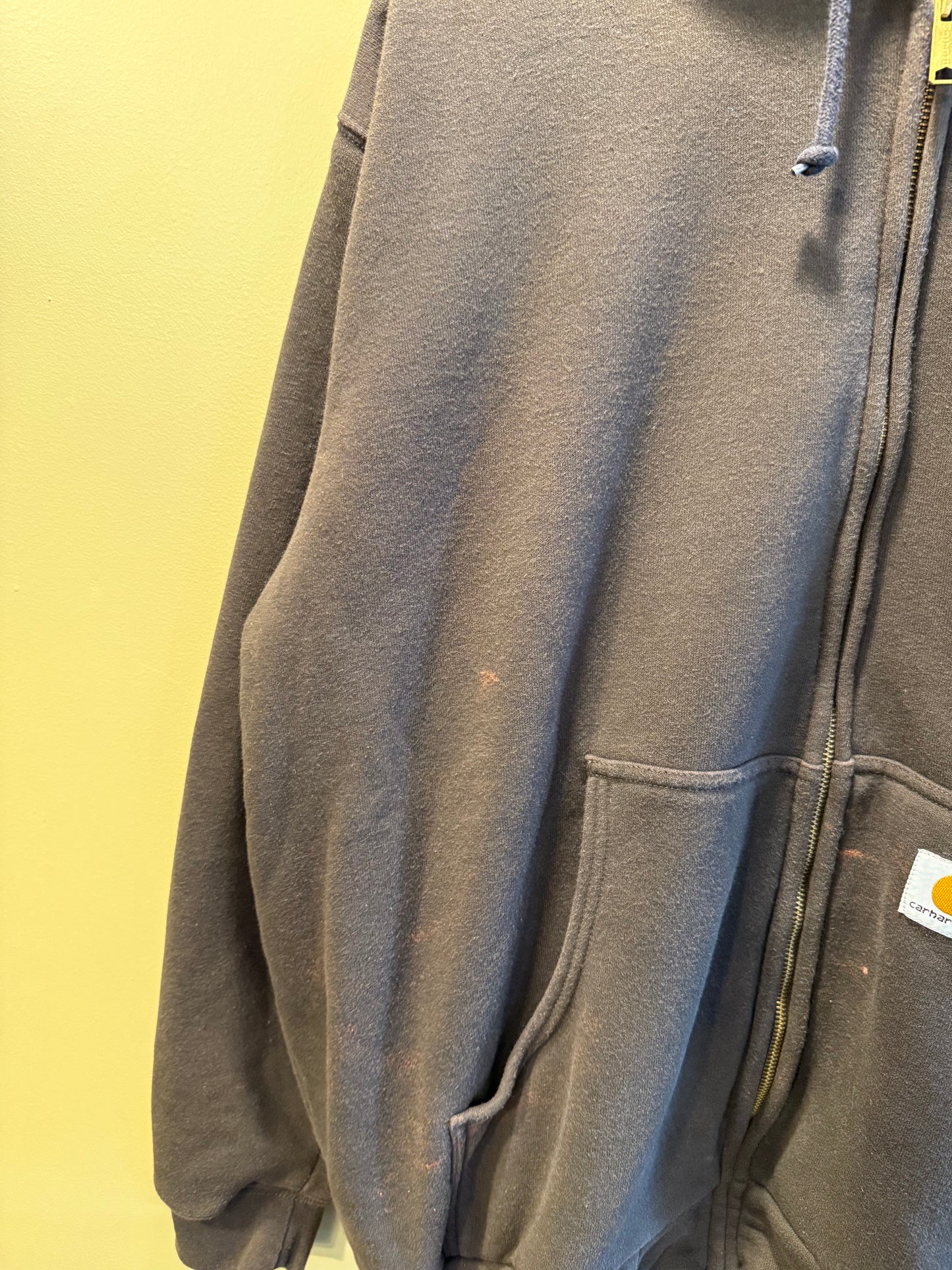 Vintage Carhartt Brown Distressed Zip-Up Hoodie Sweatshirt- XXL