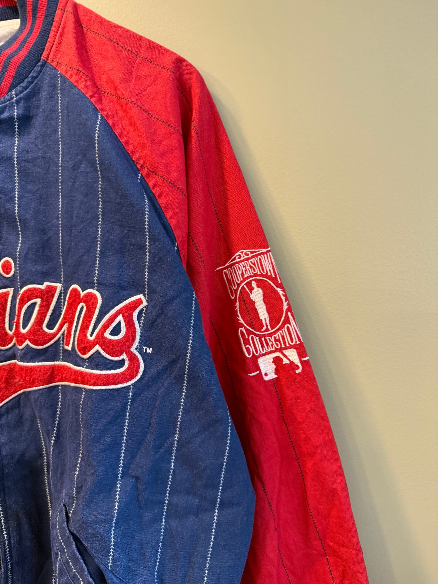 Vintage Majestic Cleveland Indians Cooperstown Collection Zip-Up Jacket- XL
