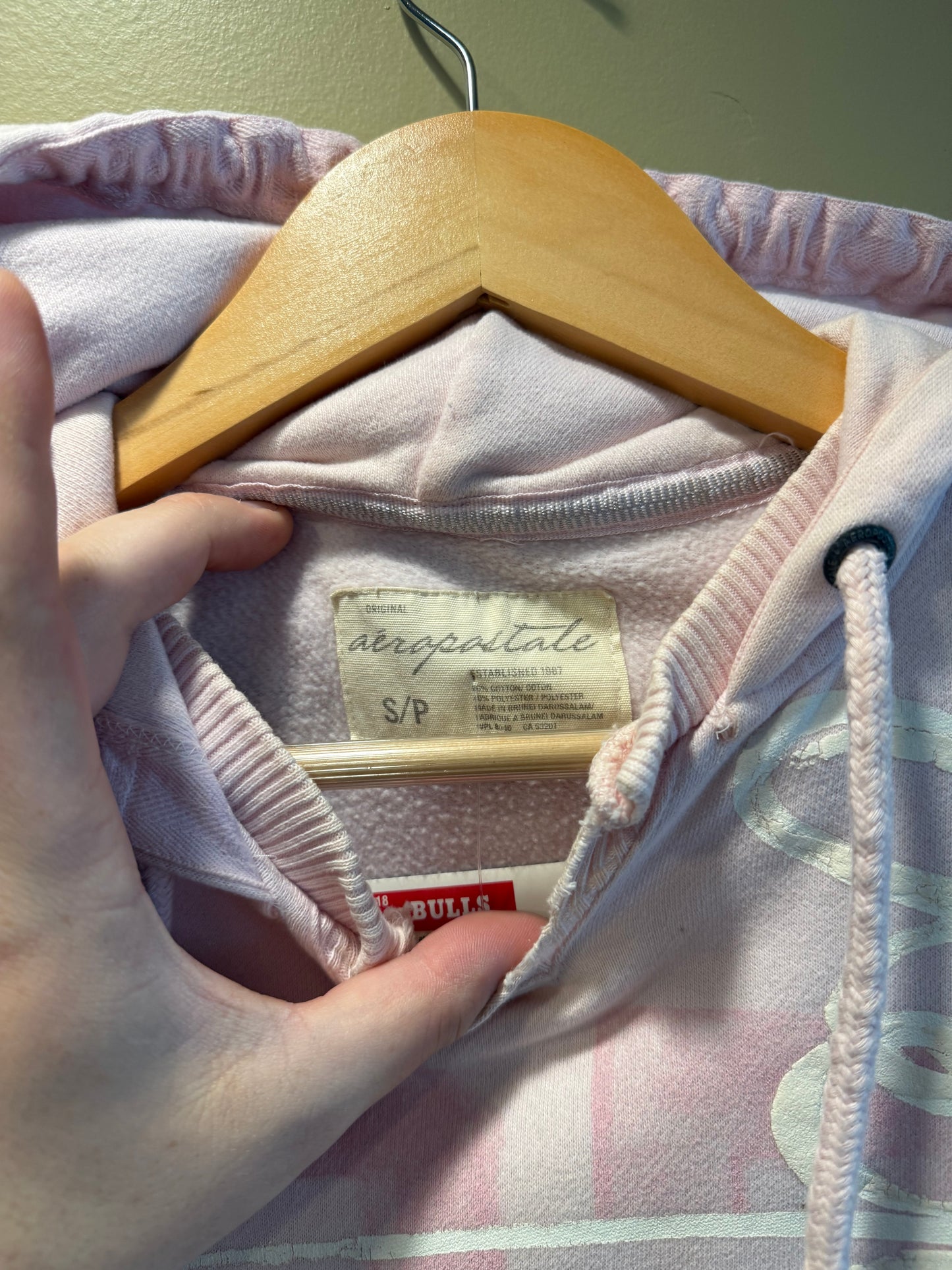 Vintage Y2K Aeropostale Pink Hoodie Sweatshirt- S