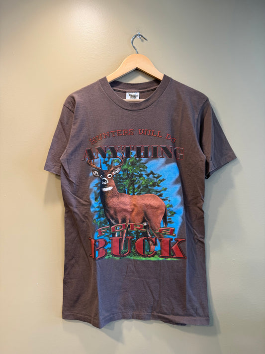 Vintage Anything For A Buck Brown Nature T-Shirt- M