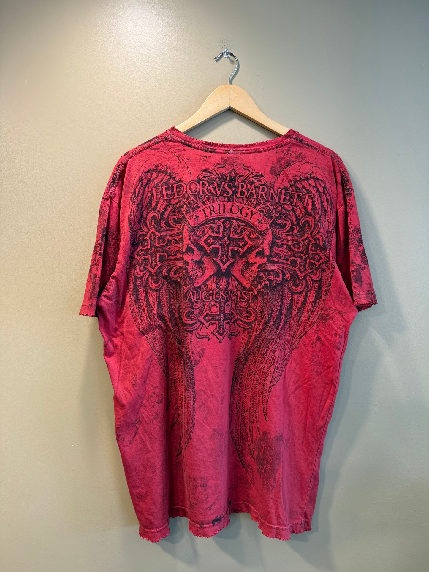 Vintage Affliction Fedor Vs. Barnett Trilogy Fight T-Shirt- XL